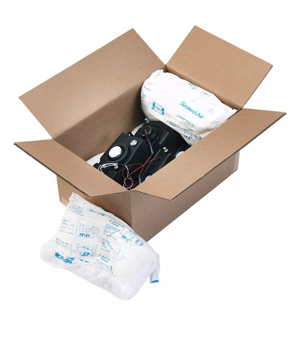 Protect products with expandable foam bags that don't require equipment.